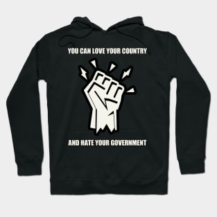 you can love your cantry and hate your government Hoodie